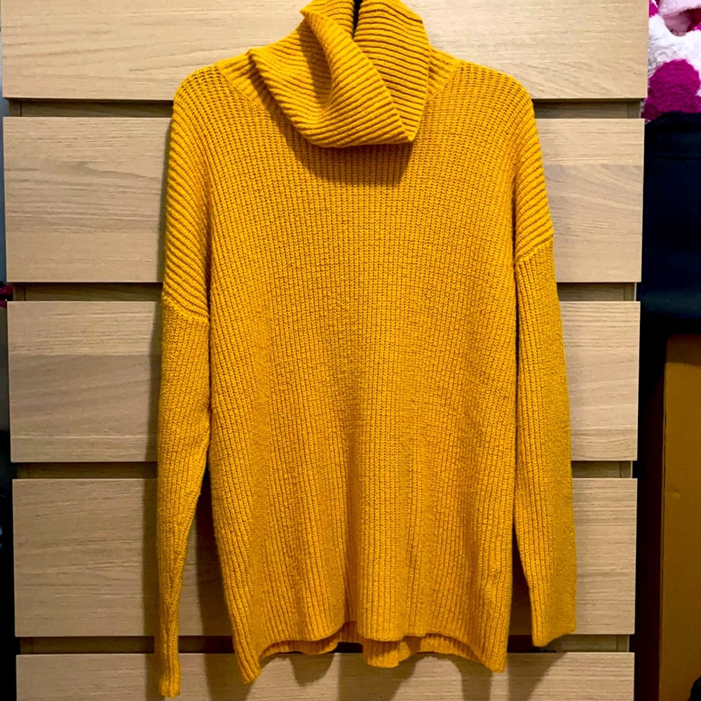 Halogen Mustard Turtleneck sweater